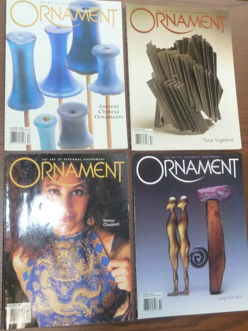 Lot Of 4 Ornament Magazines 1995 Winter Spring Summer And Fall